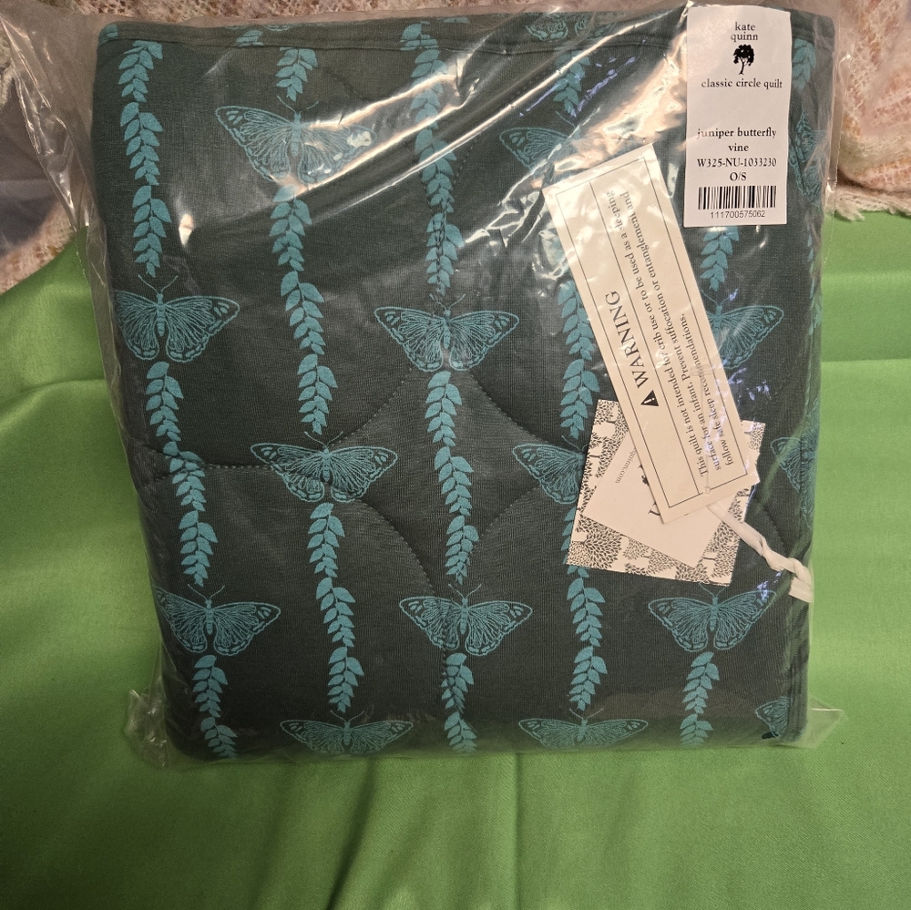 Kate Quinn Juniper butterfly vine quilt
